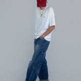 THE FOLKLORE T-SHIRT BLANC / BLEU