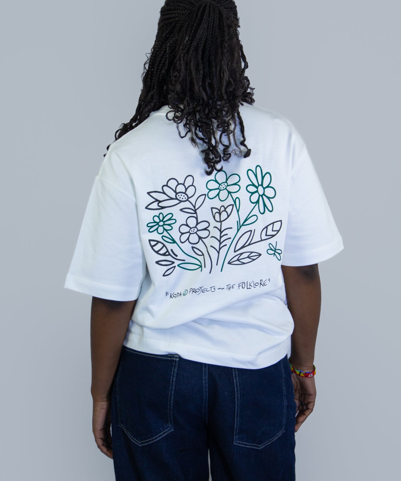 THE FOLKLORE T-SHIRT BLANC / VERT