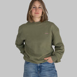 THE SIMPLE FLOW SWEAT-SHIRT VERT OLIVE / ROSE