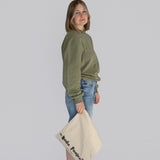 THE SIMPLE FLOW SWEAT-SHIRT VERT OLIVE / ROSE