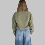 THE SIMPLE FLOW SWEAT-SHIRT VERT OLIVE / ROSE
