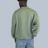 THE SIMPLE FLOW SWEAT-SHIRT VERT OLIVE / BLANC