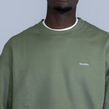 THE SIMPLE FLOW SWEAT-SHIRT VERT OLIVE / BLANC