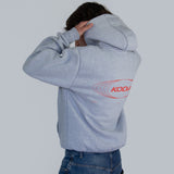 THE SIMPLE FLOW HOODIES GRIS / ROUGE