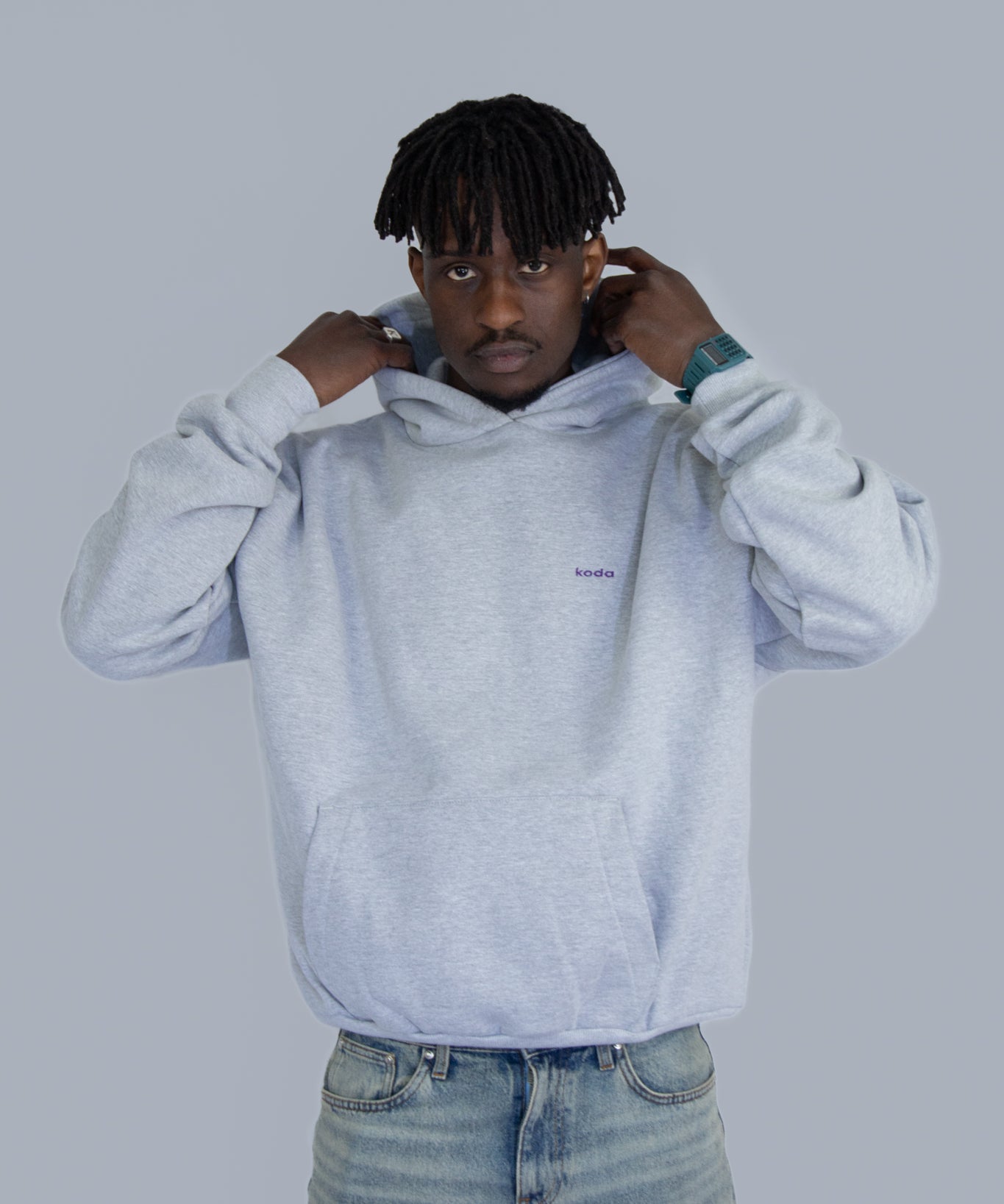THE SIMPLE FLOW HOODIES GRIS / MAUVE